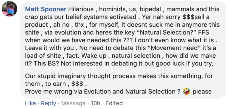 "Not interested in debating. Prove me wrong" ~ Matt Spooner